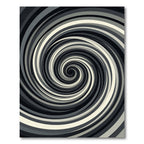 Modern Minimalist Monochrome Swirl Rug