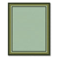 Green Forest Geometric Border Rug