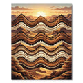 Wavy Desert Landscape Sunset Rug