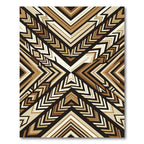 Earthy Geometric Chevron Arrow Rug