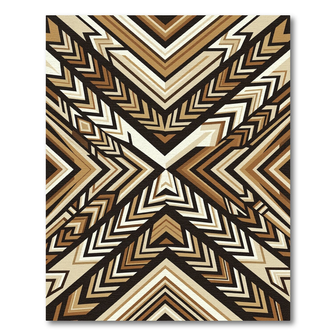 Earthy Geometric Chevron Arrow Rug