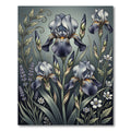 Serene Blue Iris Botanical Garden Rug