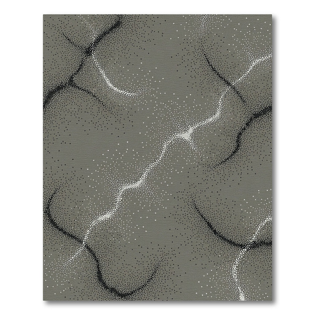 Gray Stippled Wavy Lines Rug
