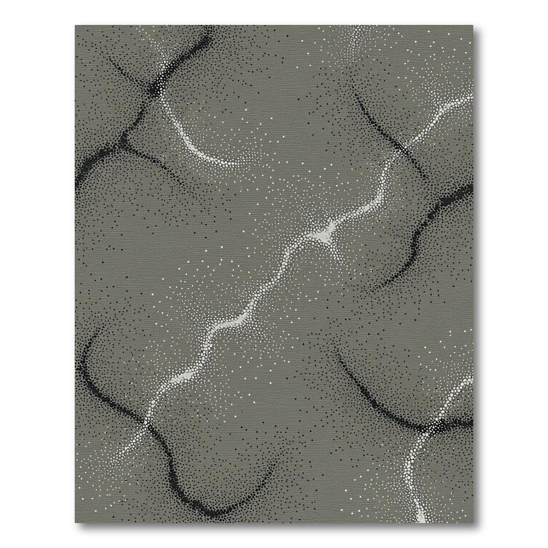 Gray Stippled Wavy Lines Rug