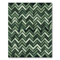 Forest Green Chevron Trees Rug