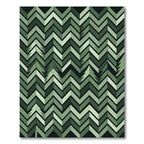 Forest Green Chevron Trees Rug