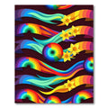 Rainbow Ribbon Daffodil Whimsical Composition Rug