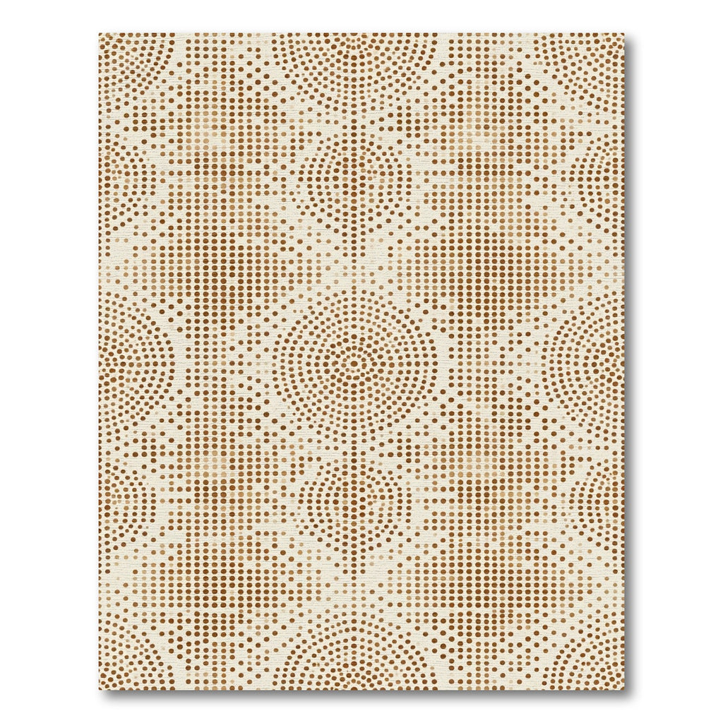 Earthy Tone Circular Dot Arrangement Rug