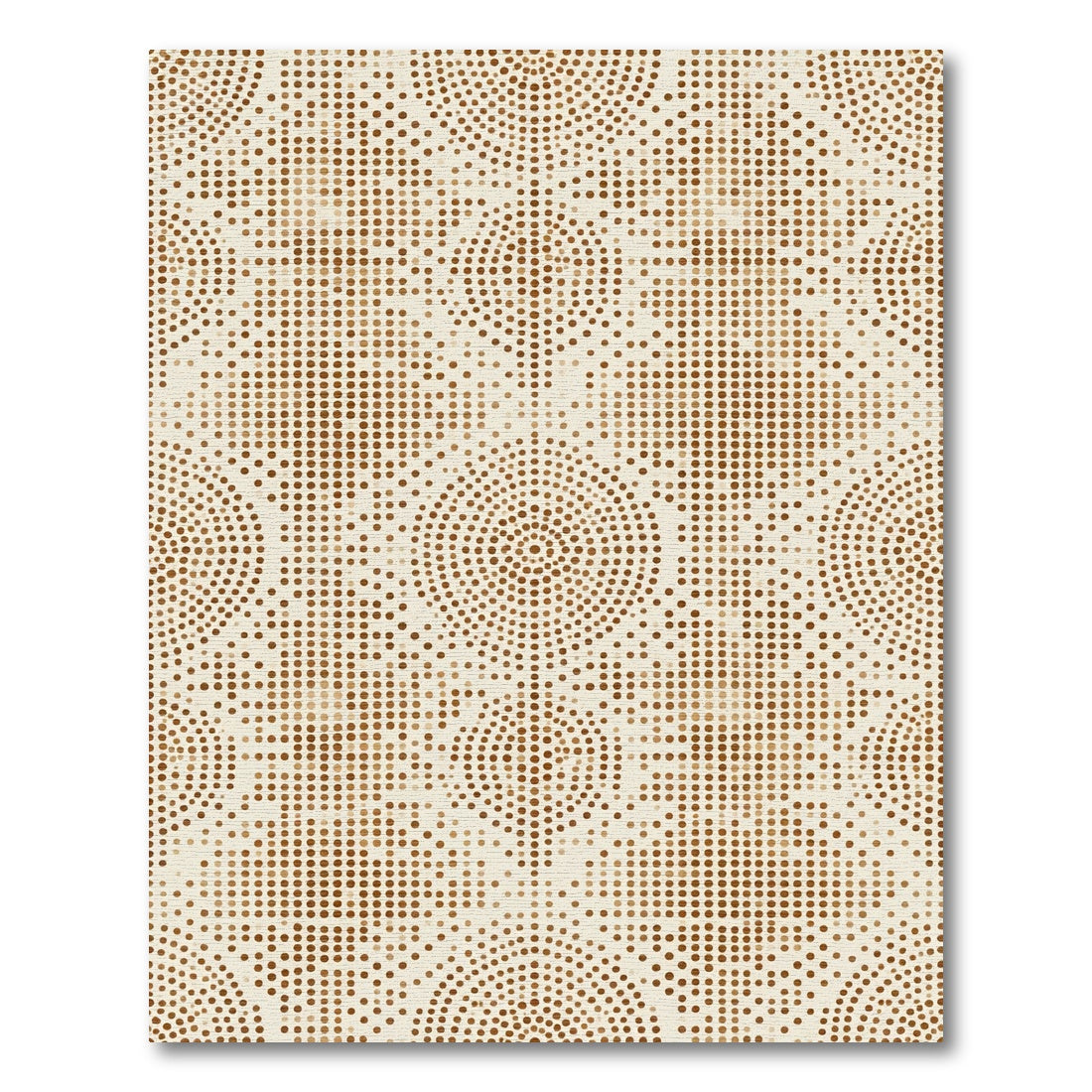 Earthy Tone Circular Dot Arrangement Rug