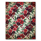 Crimson Cherry Blossom Branches Rug