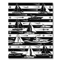 Nautical Sailboat Marine Compass Stripe Rug