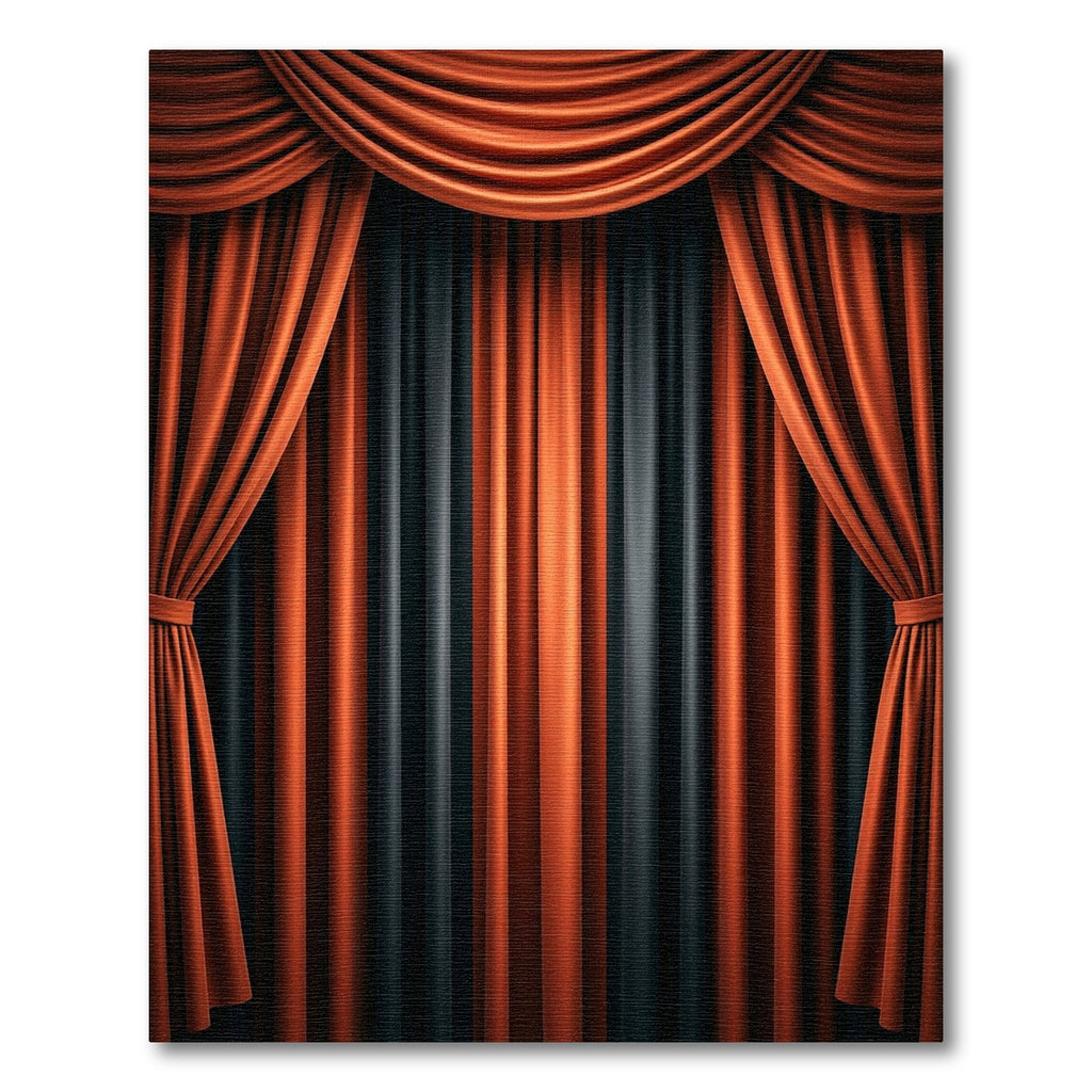 Elegant Crimson Velvet Drape Rug
