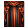 Elegant Crimson Velvet Drape Rug
