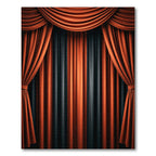 Elegant Crimson Velvet Drape Rug