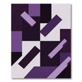 Modern Purple Geometric Rectangular Abstract Rug