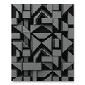 Modern Architectural Charcoal 3D Geometric Rug