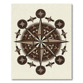 Bronze Celestial Compass Radial Medallion Rug