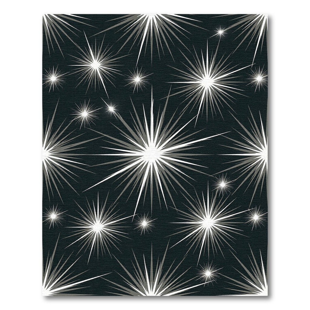 Cosmic White Starburst Burst Rug
