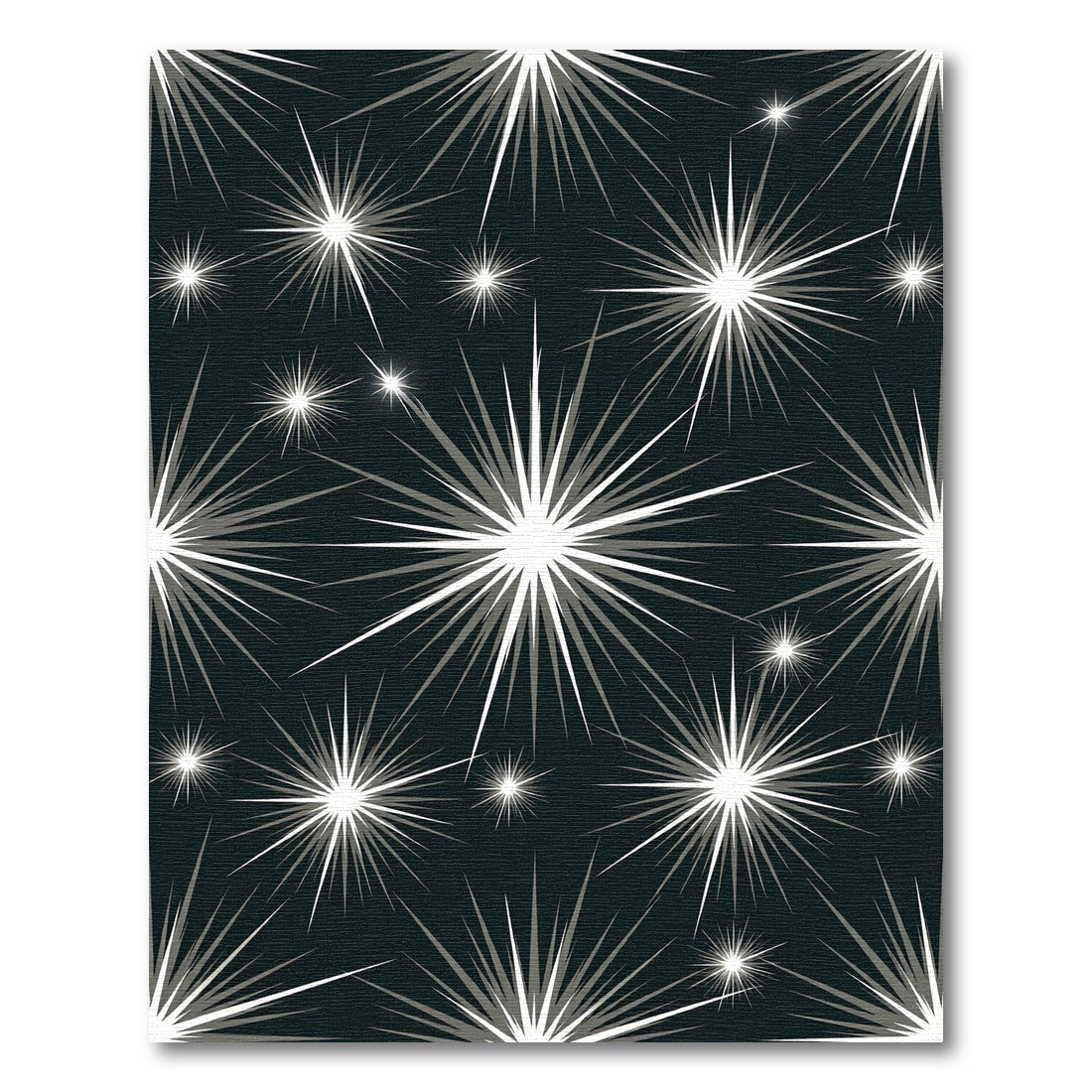 Cosmic White Starburst Burst Rug