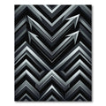 Monochromatic Metallic Arrow Chevron Rug