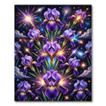 Galactic Purple Iris Fireworks Splash Rug
