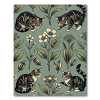 Charming Tabby Cats Among Blossoms Rug