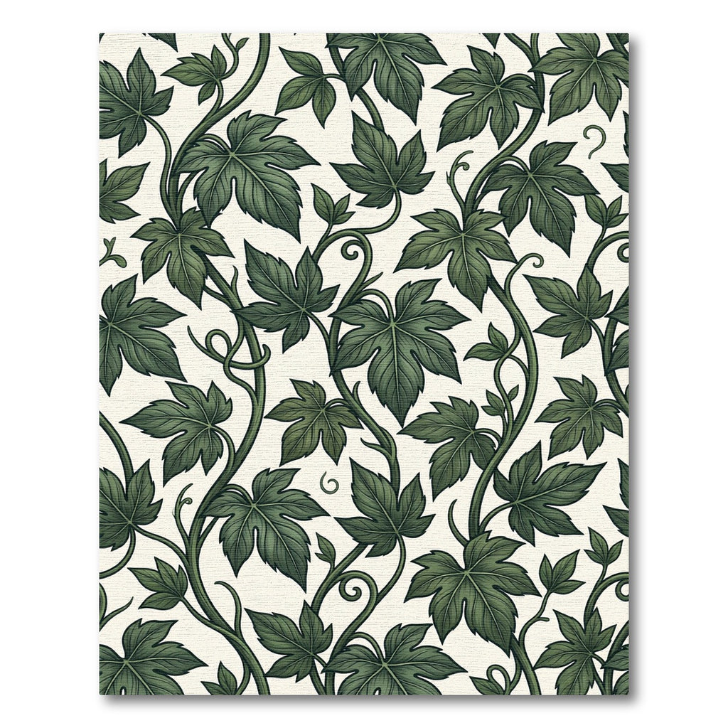 Lush Botanical Green Ivy Vine Rug