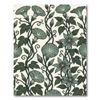 Sage Green Floral Vine Repeats Rug