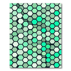 Aqua Green Hexagon Array Rug