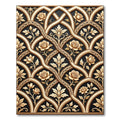 Elegant Gold Rose Archway Pattern Rug