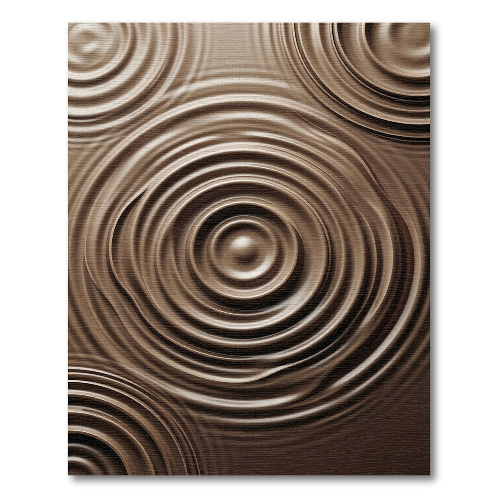 Chocolate Ripples Concentric Circles Rug