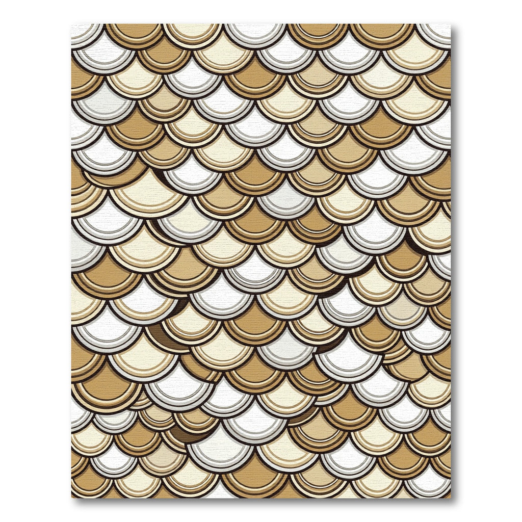 Golden Tan Scales Pattern Rug