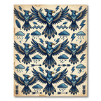 Bold Sapphire Eagle Storm Clouds Rug
