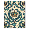 Regal Teal Crown and Laurel Garland Rug