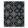 Monochromatic Geometric Diamond Boho Art Rug