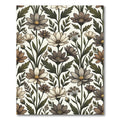 Earthy Floral Botanical Garden Rug