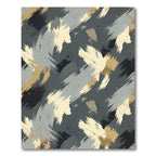 Abstract Beige Gray Brushstroke Splatter Rug