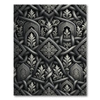 Intricate Silver Interlaced Arch Foliage Rug