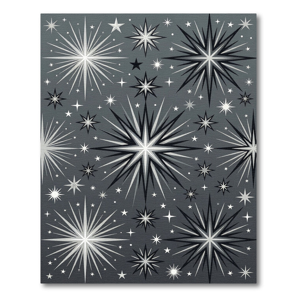 Mid Century Starburst Galaxy Scatter Rug