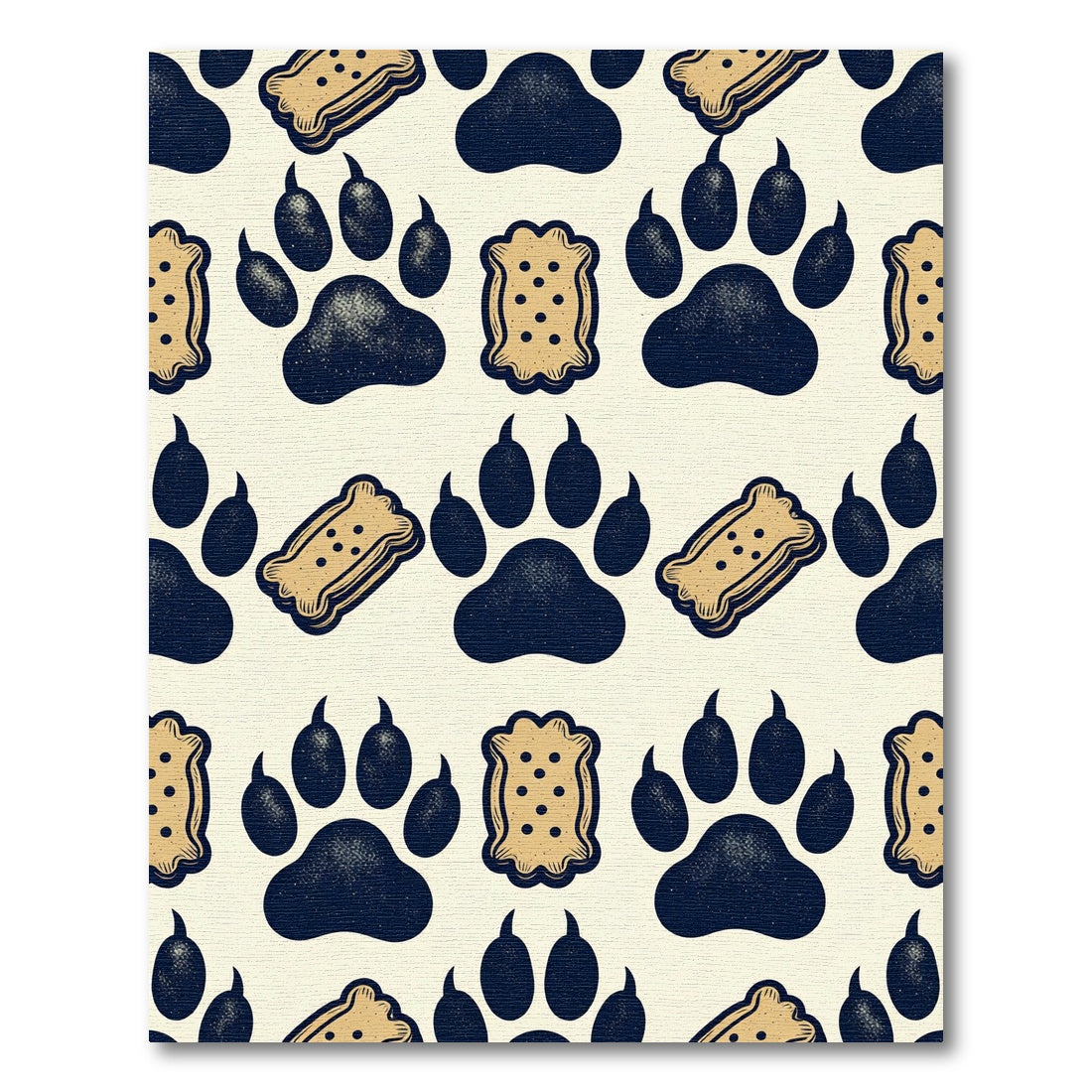 Midnight Paw and Biscuit Graphic Rug