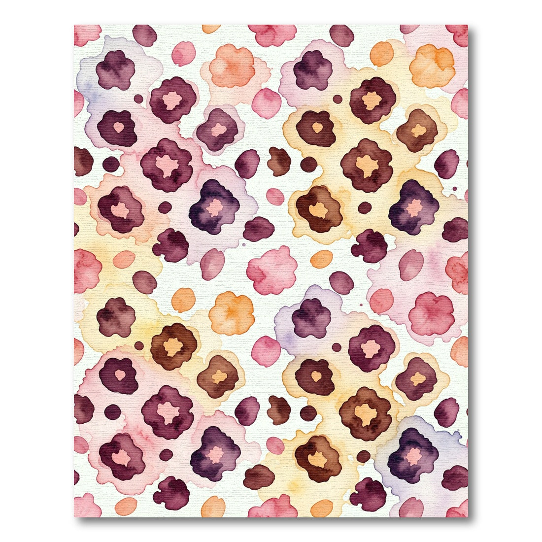 Watercolor Floral Animal Spot Overlay Rug