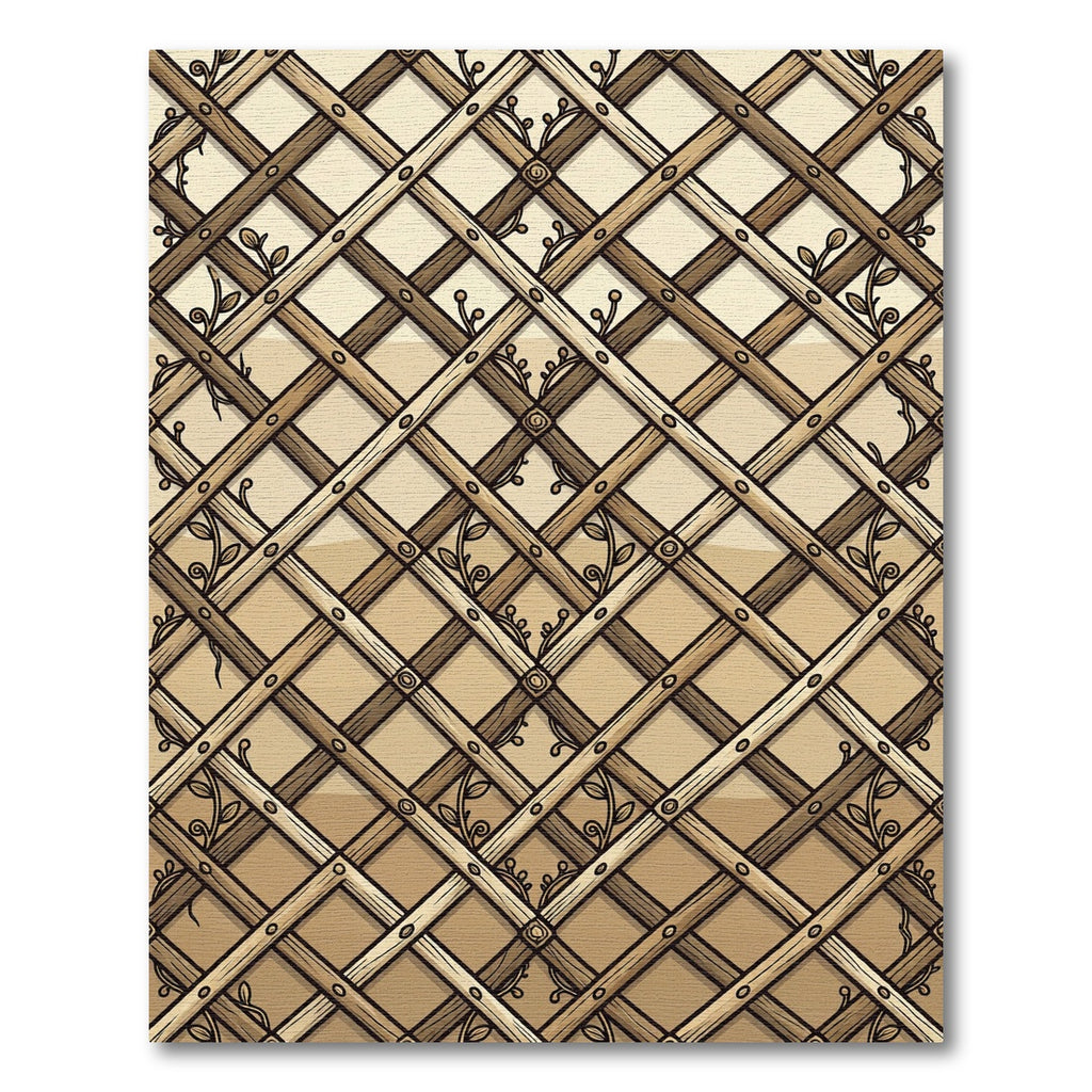 Earth Tone Trellis Botanical Lattice Rug