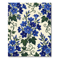 Elegant Cobalt Blue Bellflower Botanical Rug