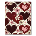 Cherry Blossom Hearts Crimson Rug