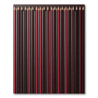 Crimson Brown Vertical Striped Rug