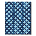 Geometric Navy Blue Crisscross Trellis Rug