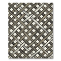 Woven Tan Neutral Lattice Weave Rug