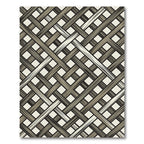Woven Tan Neutral Lattice Weave Rug