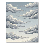 Ethereal Gray Swirling Cloud Celestial Heavens Rug