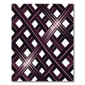 Deep Purple Intersecting Diagonal Grid Rug
